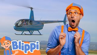 Blippi Explores a Helicopter | Classic Blippi Adventures | Vehicle Videos for Kids | Moonbug Kids