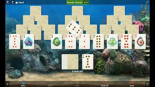 Star Club\Coral Cove\TriPeaks - #9: Hard - Clear 4 boards in 1 deal screenshot 5