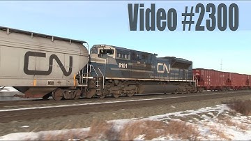 CN Train Spotting HD: **Video 2300** | CN ES44AC 2883 & DPU SD70ACe 8101 Leads CN 412 1/5 11/24/14