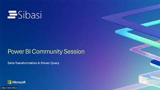 Data Transformation in Power Query - Power BI Community Session