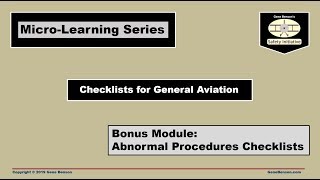 Checklist Micro Course   Abnormal Procedures