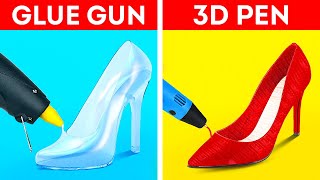 3D PEN VS GLUE GUN || 56 surprising crafts for your pleasure and benefits