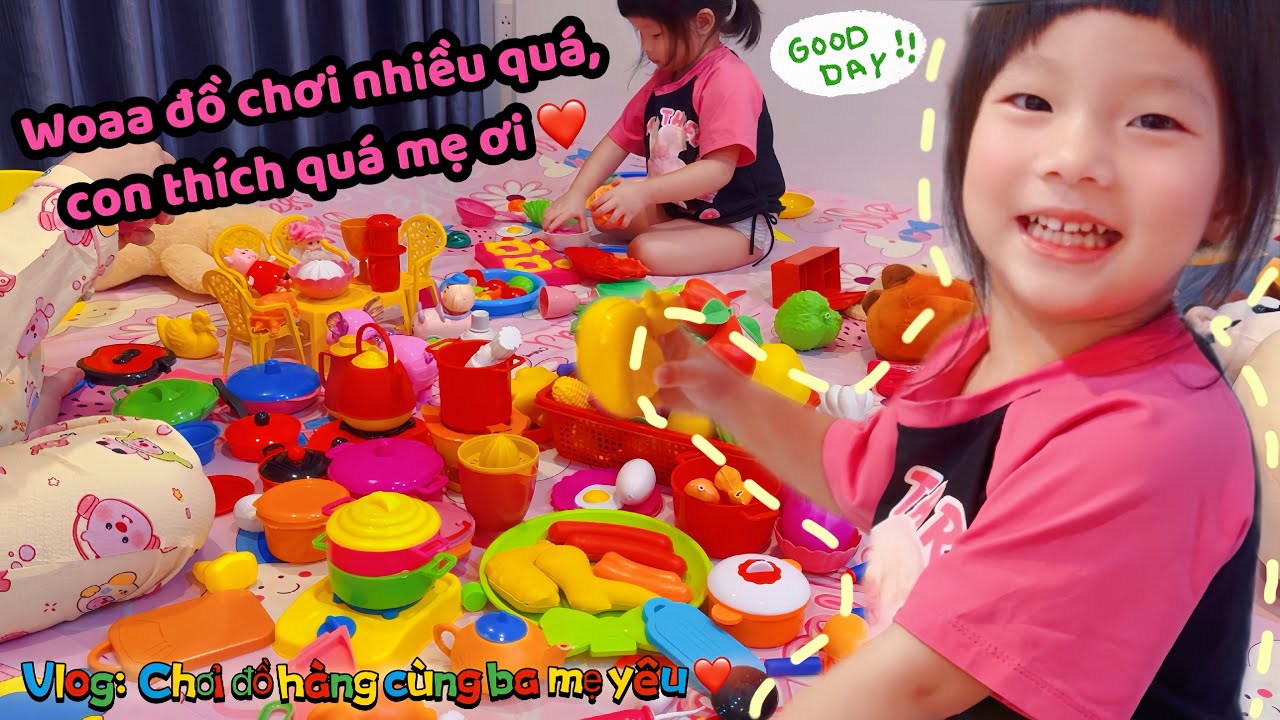 UNBOX TÚI ĐỒ CHƠI SIÊU TO KHỔNG LỒ 🩵 | Mèo con nấu ăn cho búp bê. 👩🏻‍🍳✨