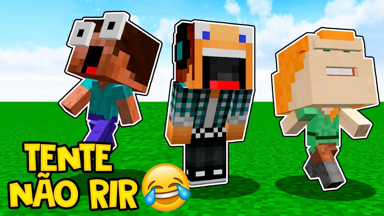 Tente Não Rir #04 - OS DESENHOS MAIS ENGRAÇADOS DO MINECRAFT !! !! 