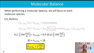MEB: Performing a Molecular Material Balance when there is a Reaction