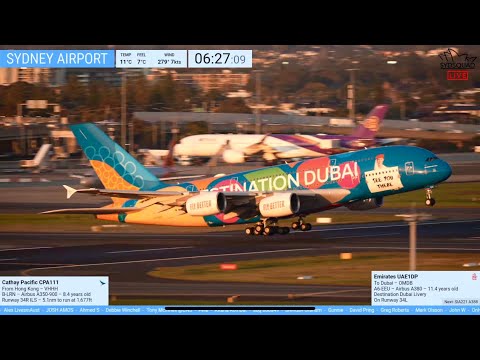 馃敶 LIVE - Morning Rush Sydney Airport Plane Spotting with Tim 馃敶