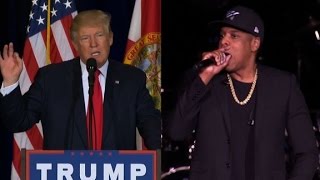 Trump hits Clinton over Jay Z's profanity at concert