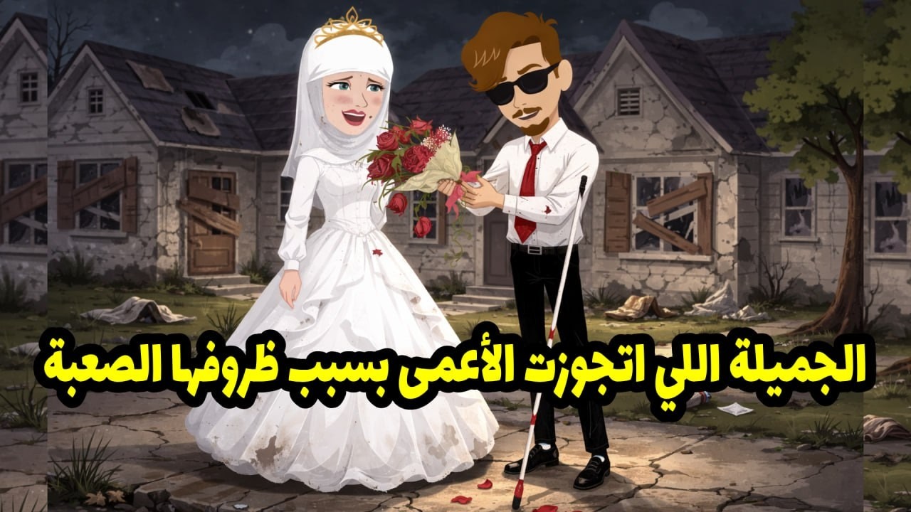 الجميلة اللي اتجوزت الاعمي بسبب ظروفها الصعبة ...