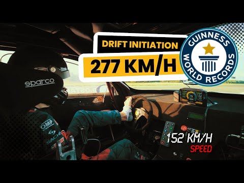 277 KM/H DRIFT ENTRY with foot on the wheel! ONBOARD | Guinness World Record