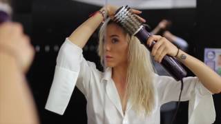 Hairdresser skills at Gym - with Babyliss BEliss rotating brush