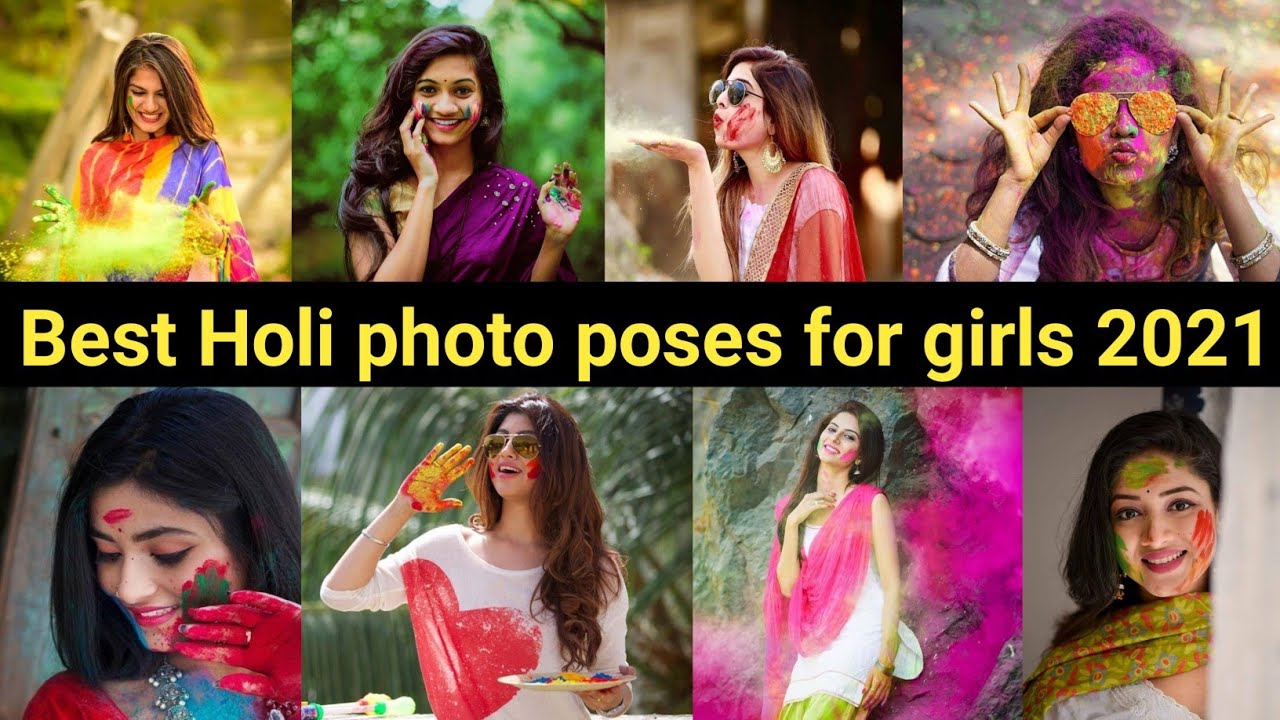 holi poses | holi poses for girls | bff photo poses | holi photoshoot| #holi  | poses for holi - YouTube