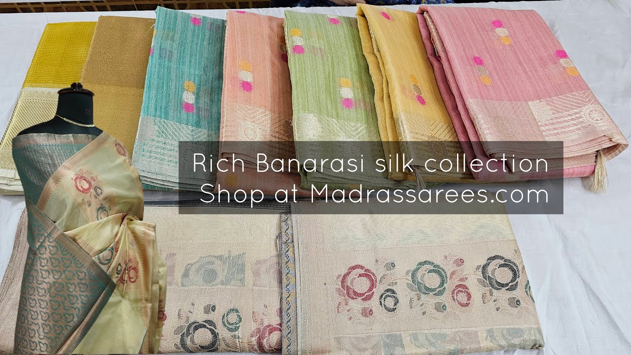Rich Banarasi silks | shop at Madrassarees.com | whatsapp 7200268446