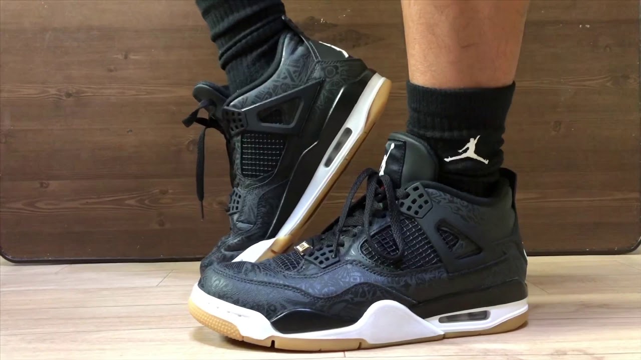 jordan 4 laser on feet