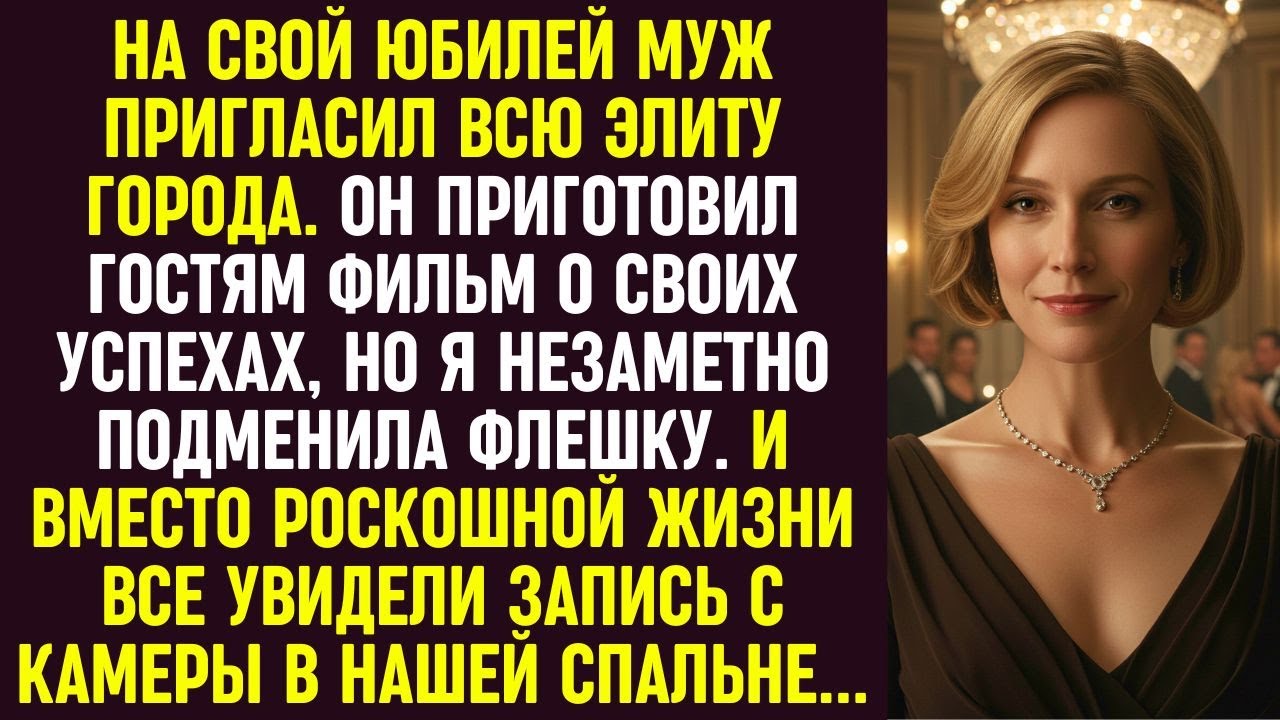 На юбилее мужа я подменила флешку — вместо фильма о его успехах все увидели запись из нашей спальни.