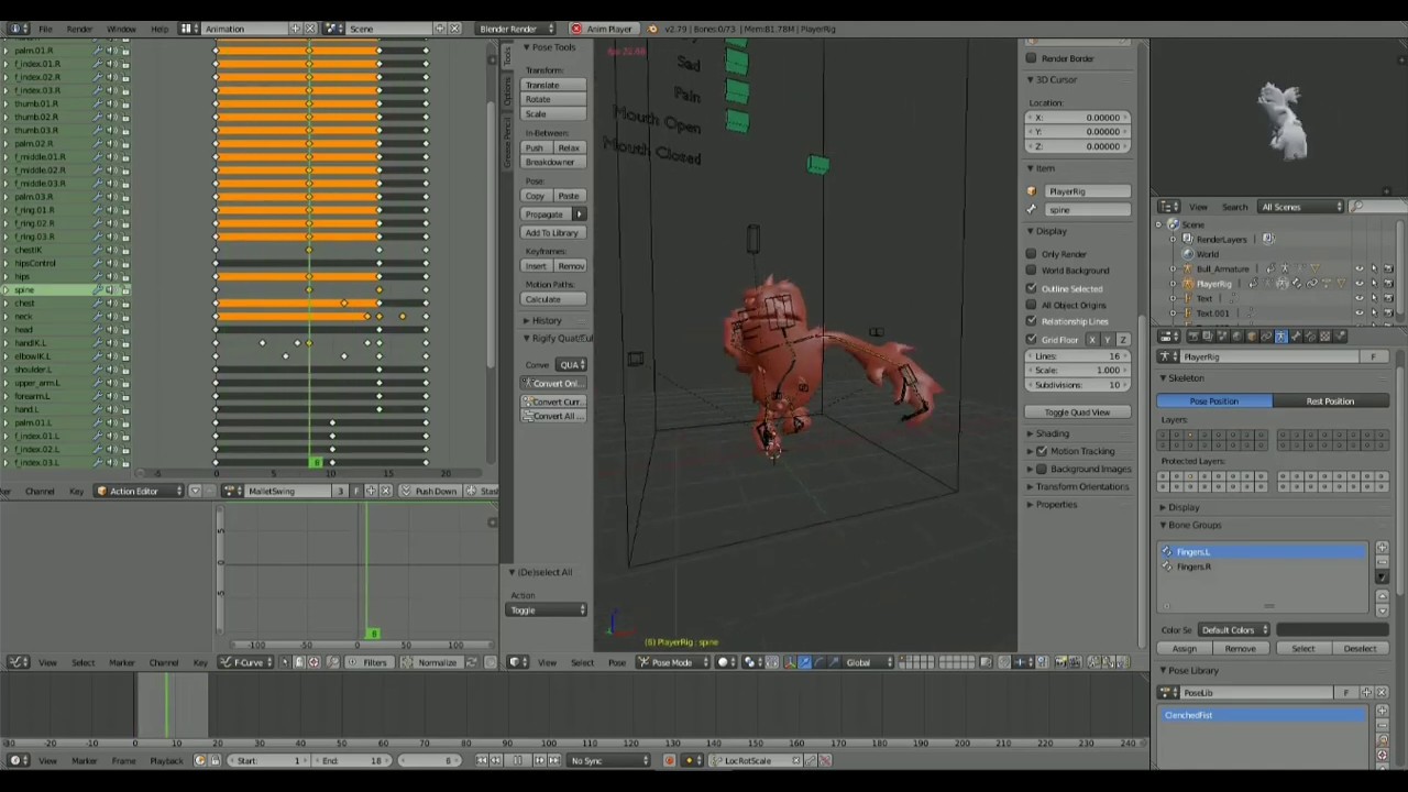 [WIP] Chompster - Mallet Swing Animation - YouTube