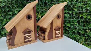 How to Build a Modern Wooden Birdhouse 🐦 | DIY Outdoor Woodworking Project