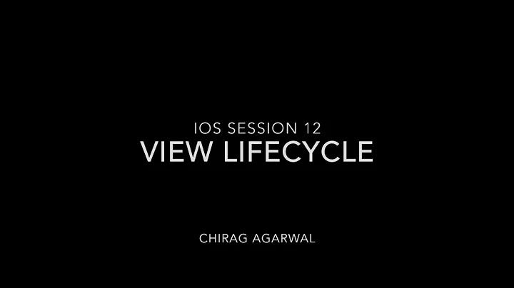 Learn IOS session 12 View Controller Lifecycle