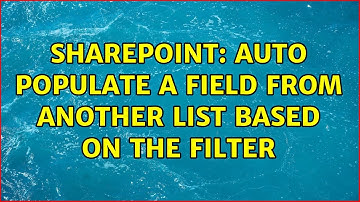Sharepoint: Auto populate a field from another list based on the filter