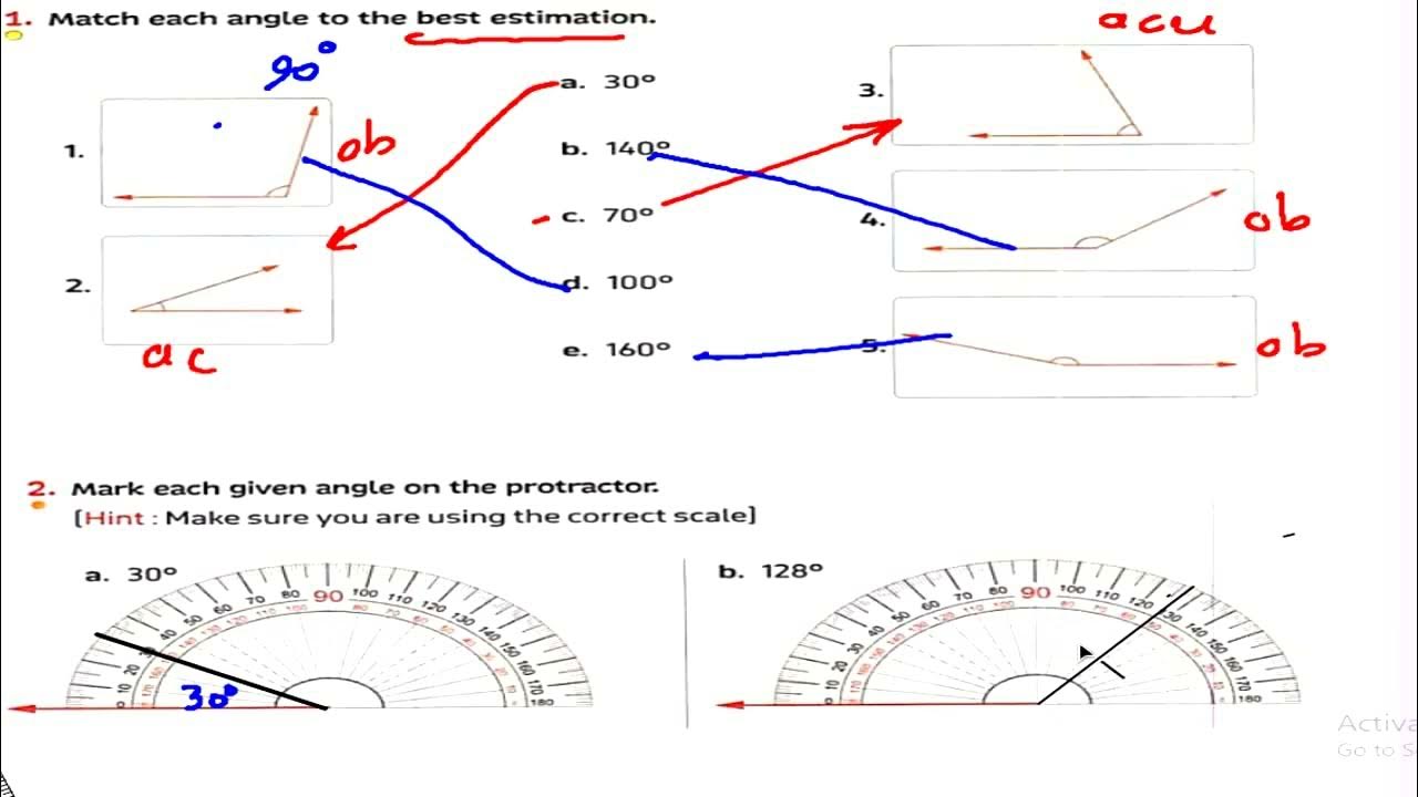 G4 U13 L6,7 Drawing Angles With Protractor GAMES YouTube