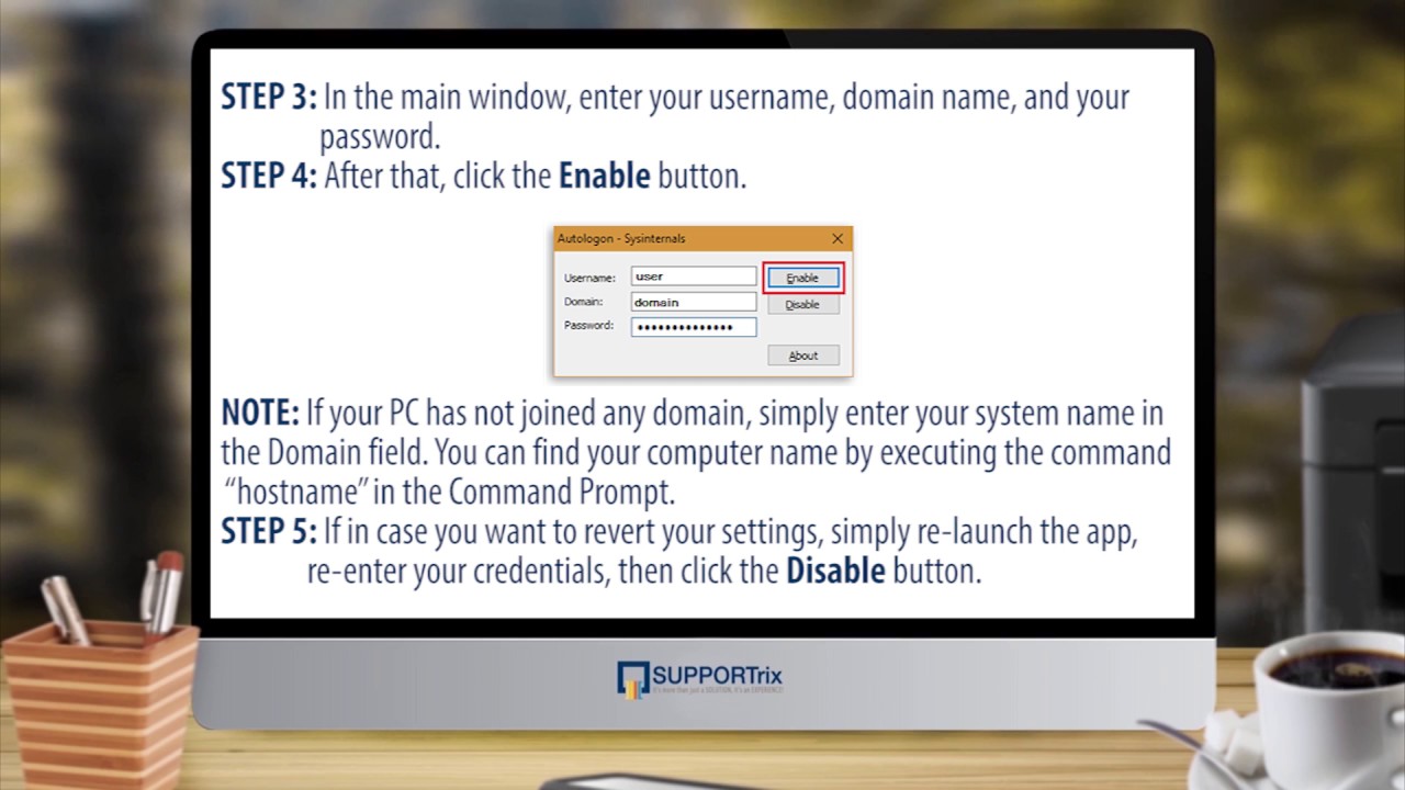 SUPPORTrix - How to Log In to Your Windows 10 PC Automatically