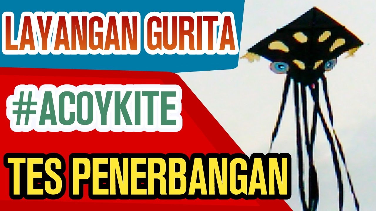 VIDIO LUCU UNIK GOKIL KEREN LAYANG LAYANG GURITA KITE OCTOPUS