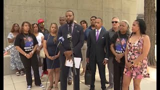 Family of man killed in Las Vegas police shooting holds press conference at federal courthouse