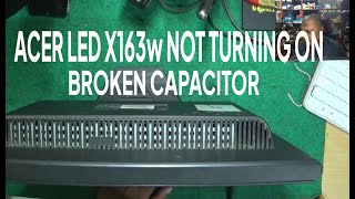 ACER X163W LED MONITOR NOT TURNING ON