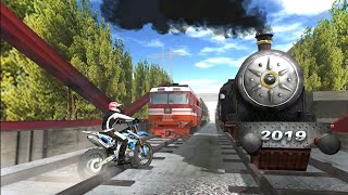 Subway Bike Stunts Racing 3D Game || Train VS Moto Bike Racing Offline Android Gameplay screenshot 2