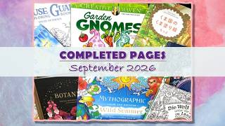 COMPLETED COLOURING PAGES SEPTEMBER 2026  | ADULT COLOURING