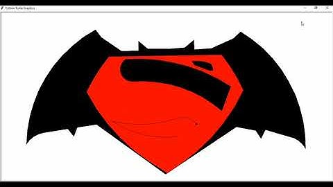 batman vs Superman movie logo with python turtle | python programming