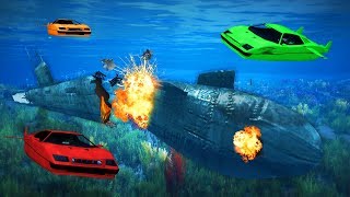 DESTROYING THE $100,000,000 HEIST SUBMARINE! (GTA 5 DLC)