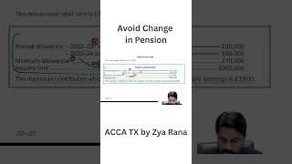 ACCA | Avoid Change in Pension | June 2026 | Zya Rana | Escribir Academy