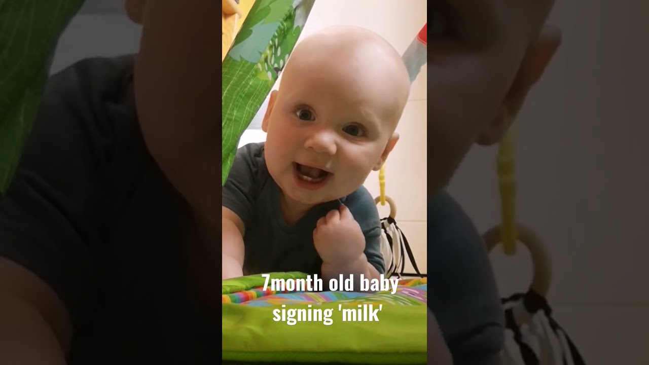 Baby signs 'milk' 