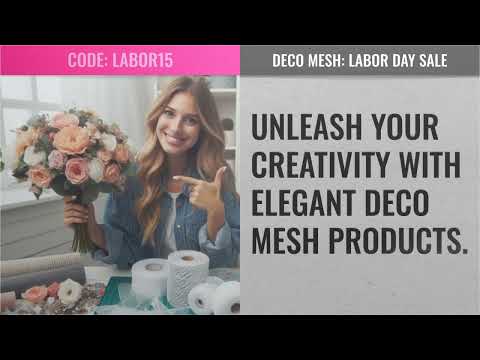 Deco Mesh Labor Day Sale at BBCrafts - video from BBCrafts