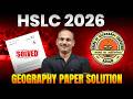 HSLC 2026 Class 10th Elective Geography Paper Solution | Mega Revision | Most Common Question #seba