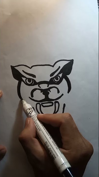 cara menggambar logo harimau keren#shorts