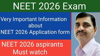 Neet Exam 2026 Very Important Information Neet 2026 Aspirants Must Watch