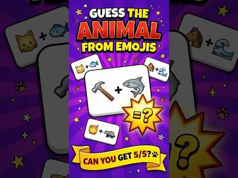 Guess The Animal From Emojis 🐾 Can You Get 5/5?