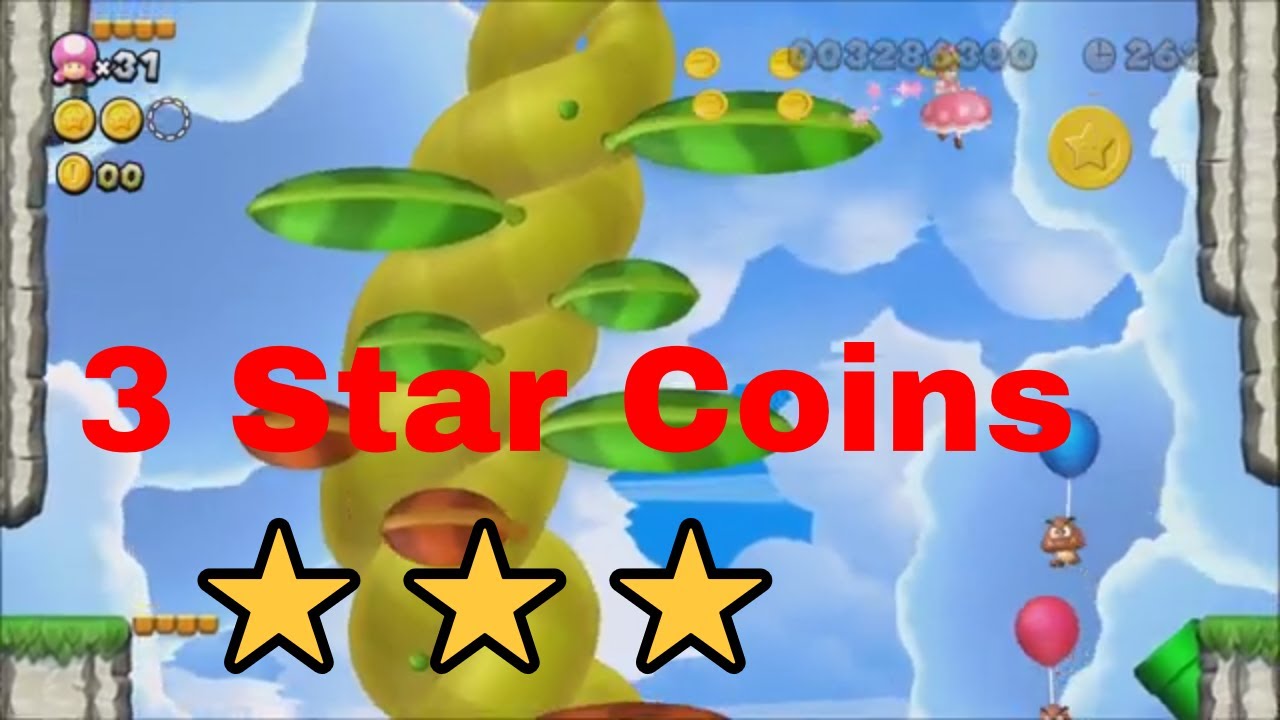 Sparkling Waters A Skyward Stalk | 3 Star Coin Guide ⭐⭐⭐| New Super ...