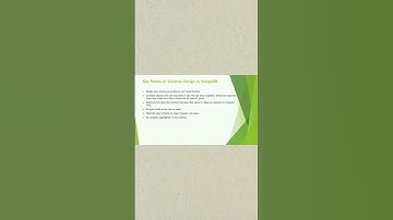 MongoDB Part -3 | key point of schema design in MongoDB | Document Structure | DataBase Operation