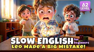 Leo Broke Tobby’s Favorite Toy | Easy English Listening Story For Beginners (A1 - A2 Level)