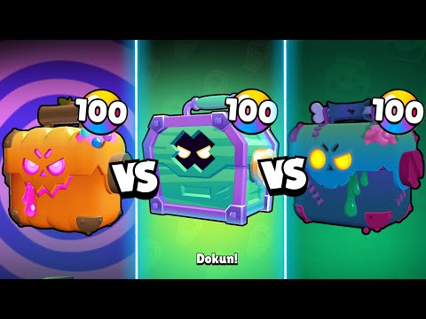 I opened 100 coffin boxes vs 100 Halloween boxes vs 100 dead boxes!! Brawl Stars