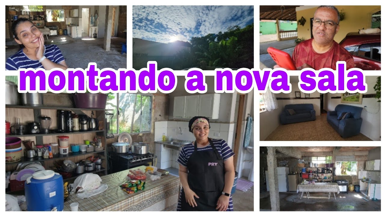 Vlog/um dia de sol/limpeza no salão/lavei o sofá/cozinhando para o lanche do ensaio 