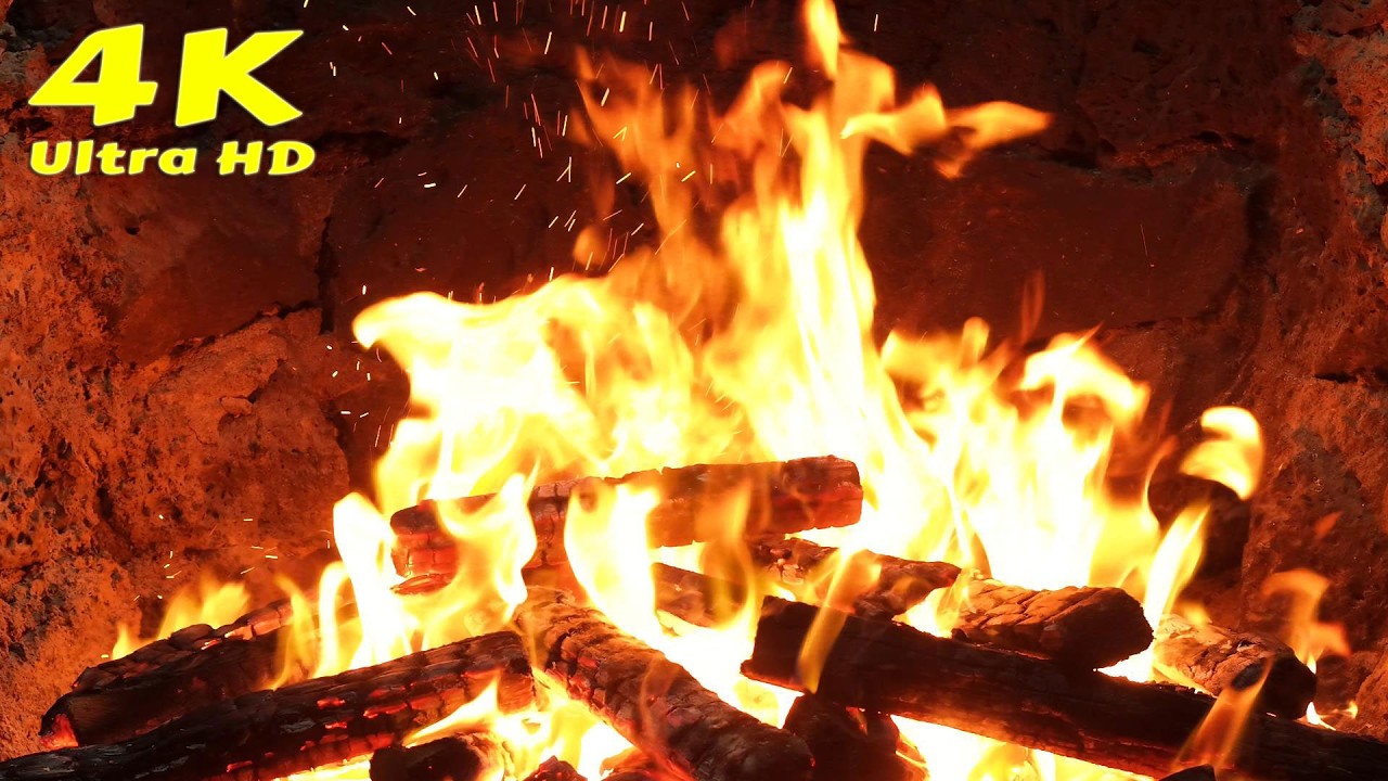 🔥 Winter Fireplace Night Ambience. Cabin Vibes With Crackling Fireplace, Forest Cabin With Fireplace