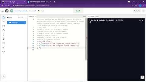 soma e multiplicação de três números - Python