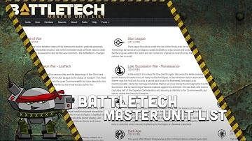 Battletech: Master Unit List