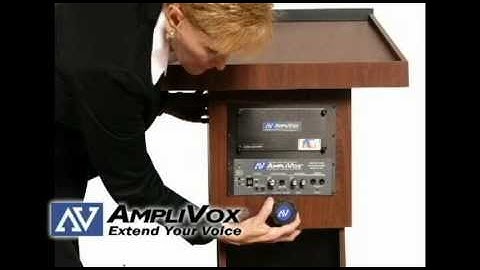 Adjustable Height Executive Sound Column Lectern from AmpliVox || Available with Speakers
