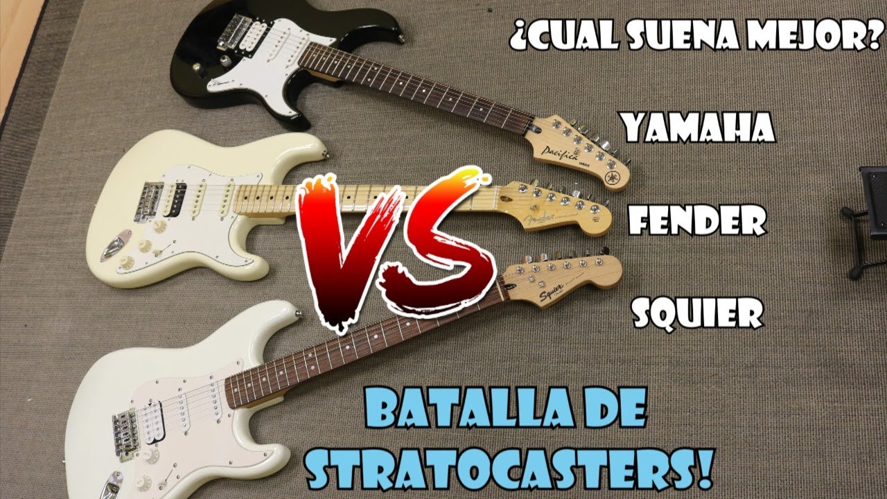 FENDER VS SQUIER VS YAMAHA! 🎸 Duelo de GUITARRAS Stratocaster! Cual suena  mejor? - YouTube