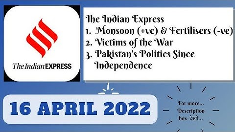 16th April 2022 | Gargi Classes The Indian Express Editorials and Ideas Analysis | Rajani Kant Lata