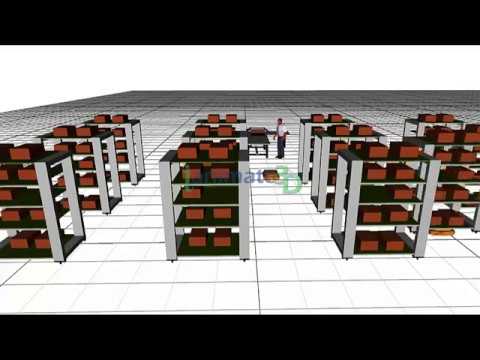 AGV Warehouse Simulation using iAnimate3D